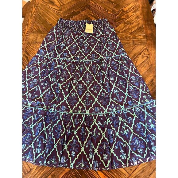 Lilbelle Dresses & Skirts - Lilbelle Peasant Cottage Core Tiered Maxi Skirt Women XL Floral Boho Western